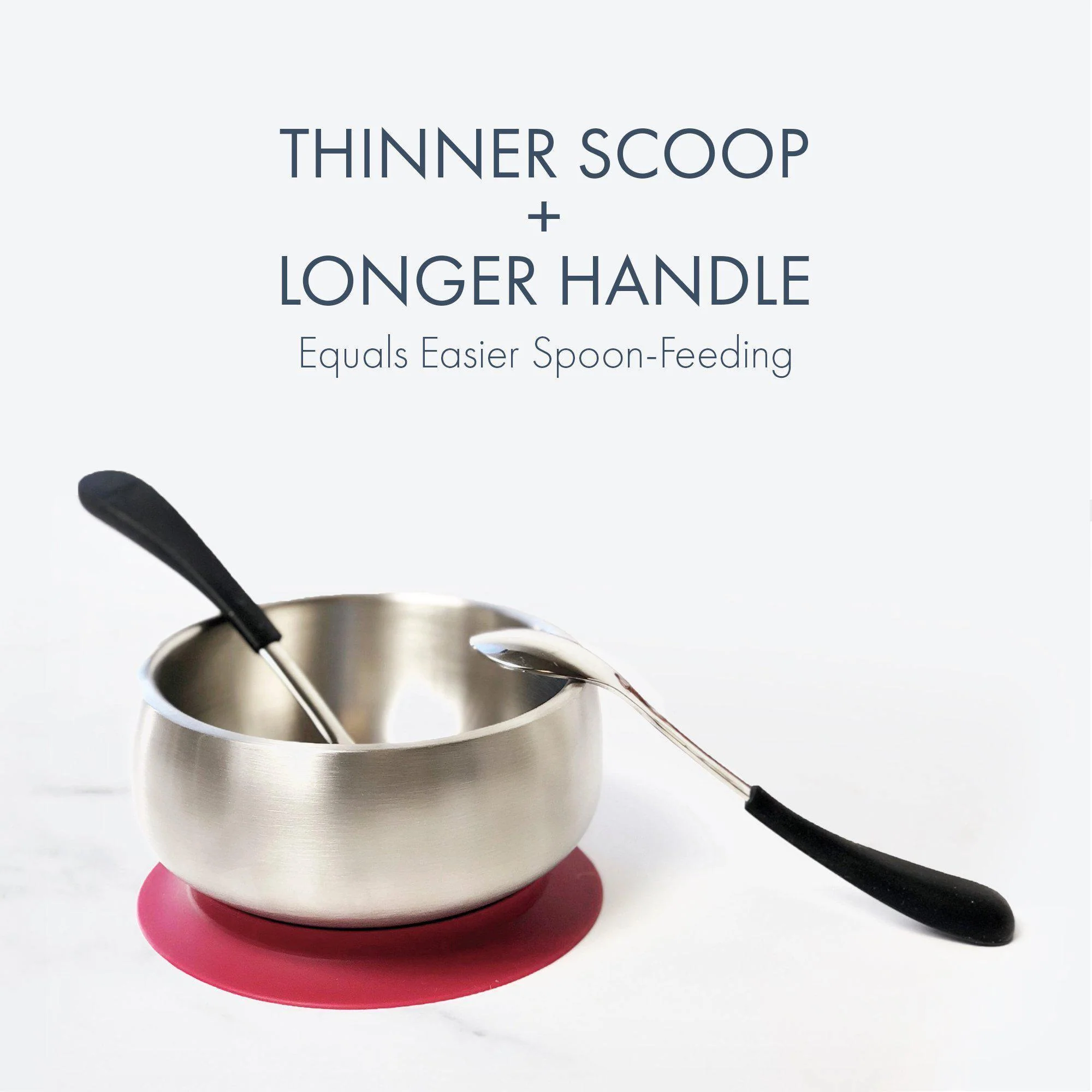 Stainless Steel Infant Spoons - Thin & Long (8 color options) - Image 3