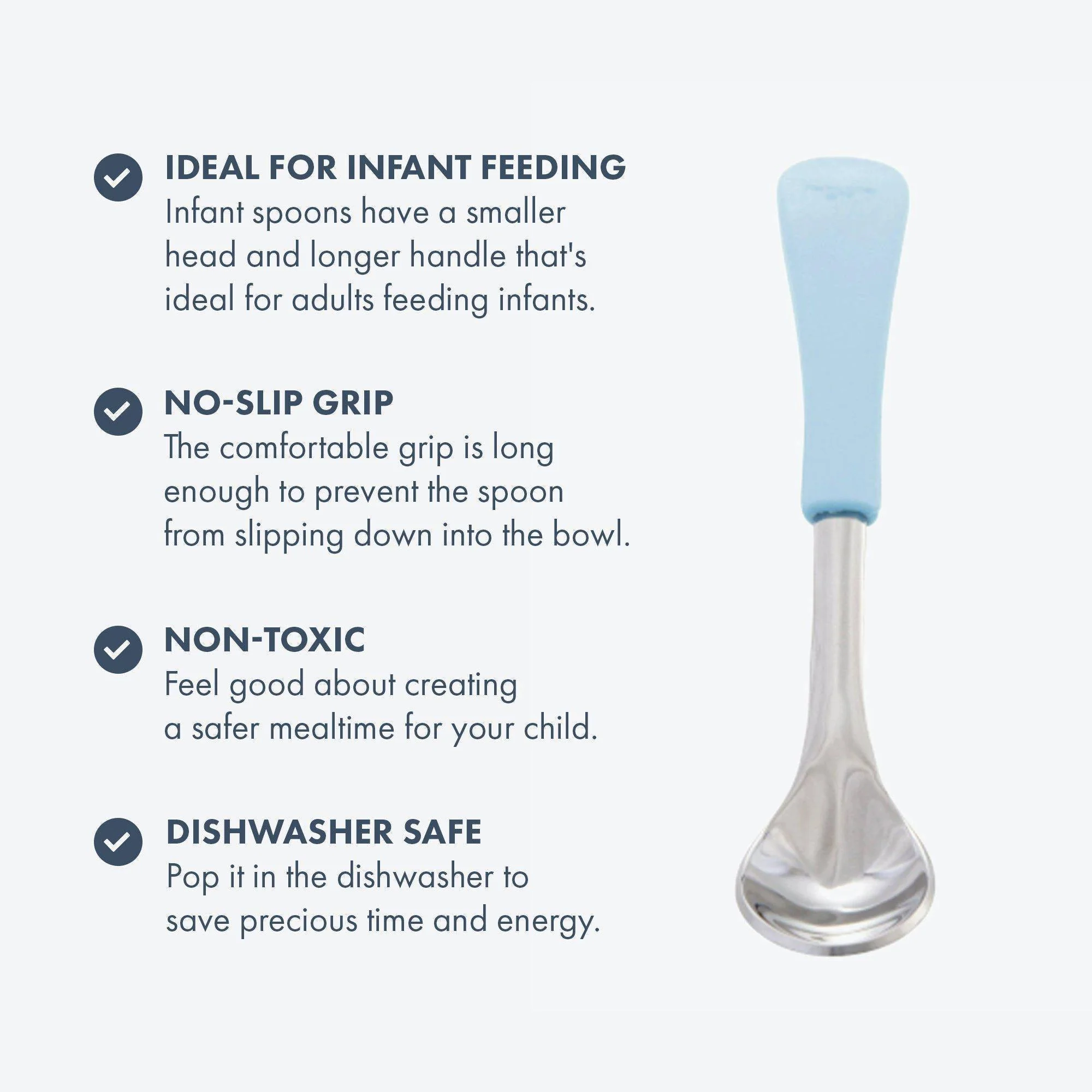 Stainless Steel Infant Spoons - Thin & Long (8 color options) - Image 4