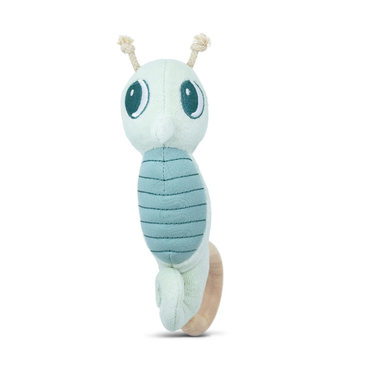 Teal Seahorse Teething Rattle - Image 3