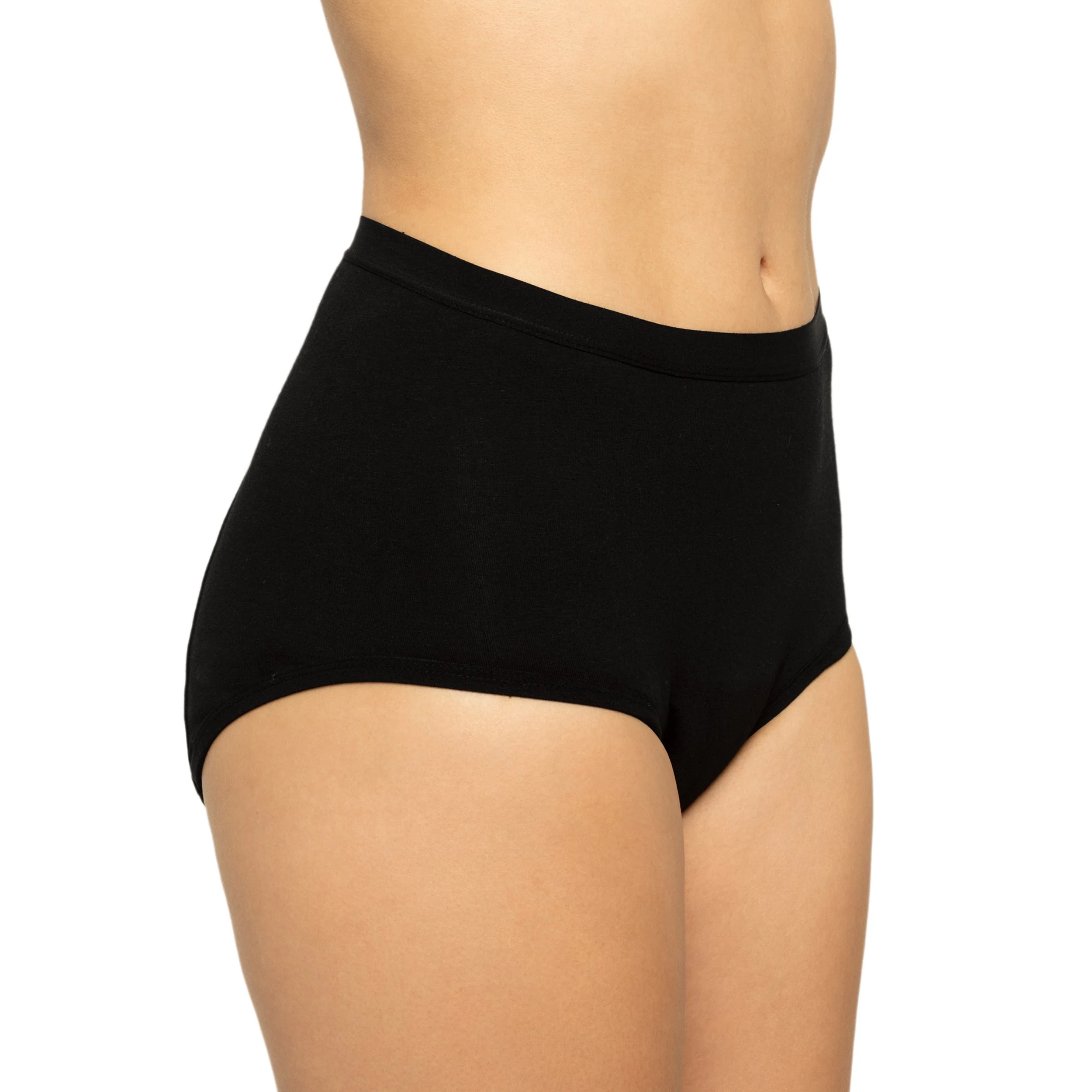 Extra Coverage High Waisted Period Underwear - Organic Cotton For Heavy Flows - Image 13
