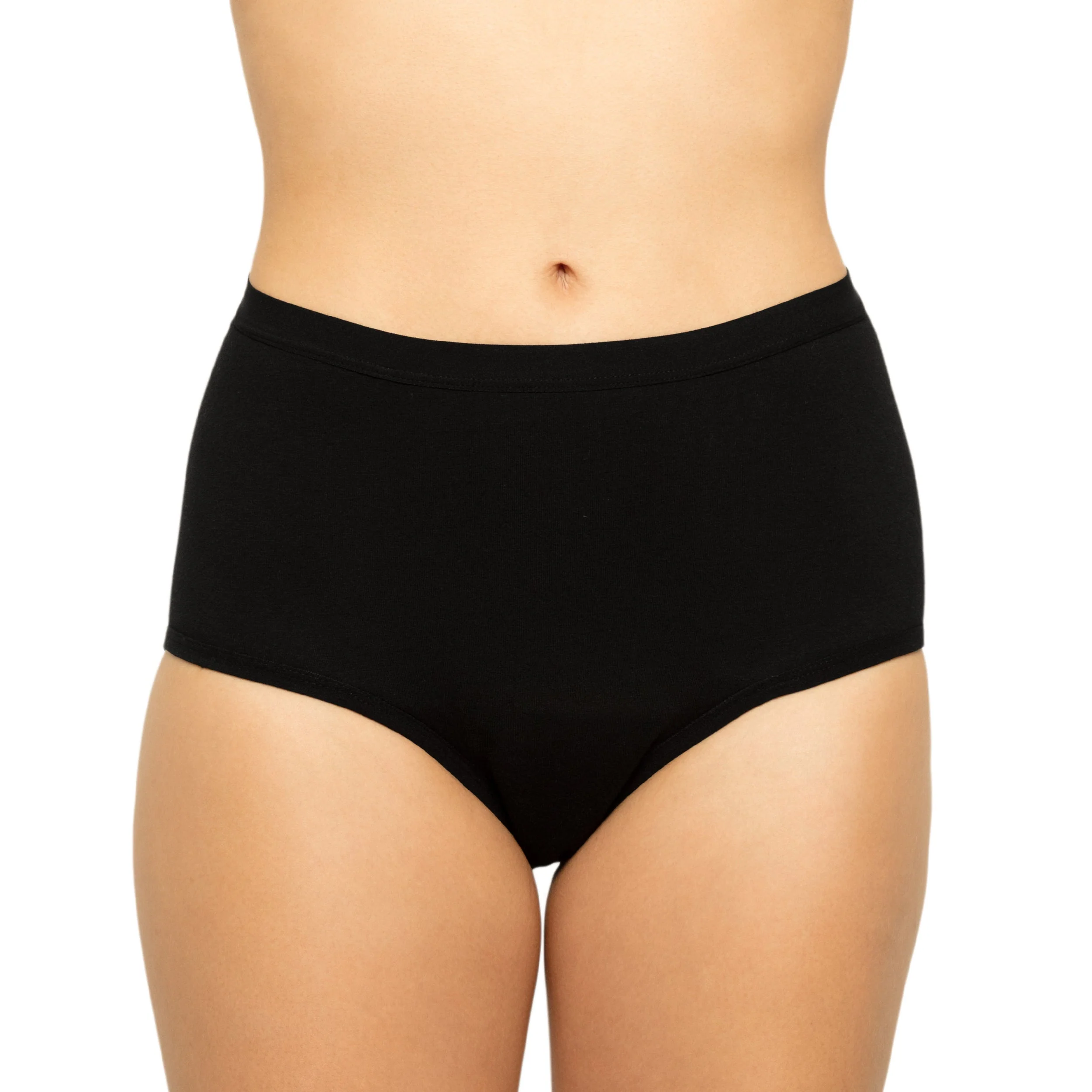 Extra Coverage High Waisted Period Underwear - Organic Cotton For Heavy Flows - Image 3