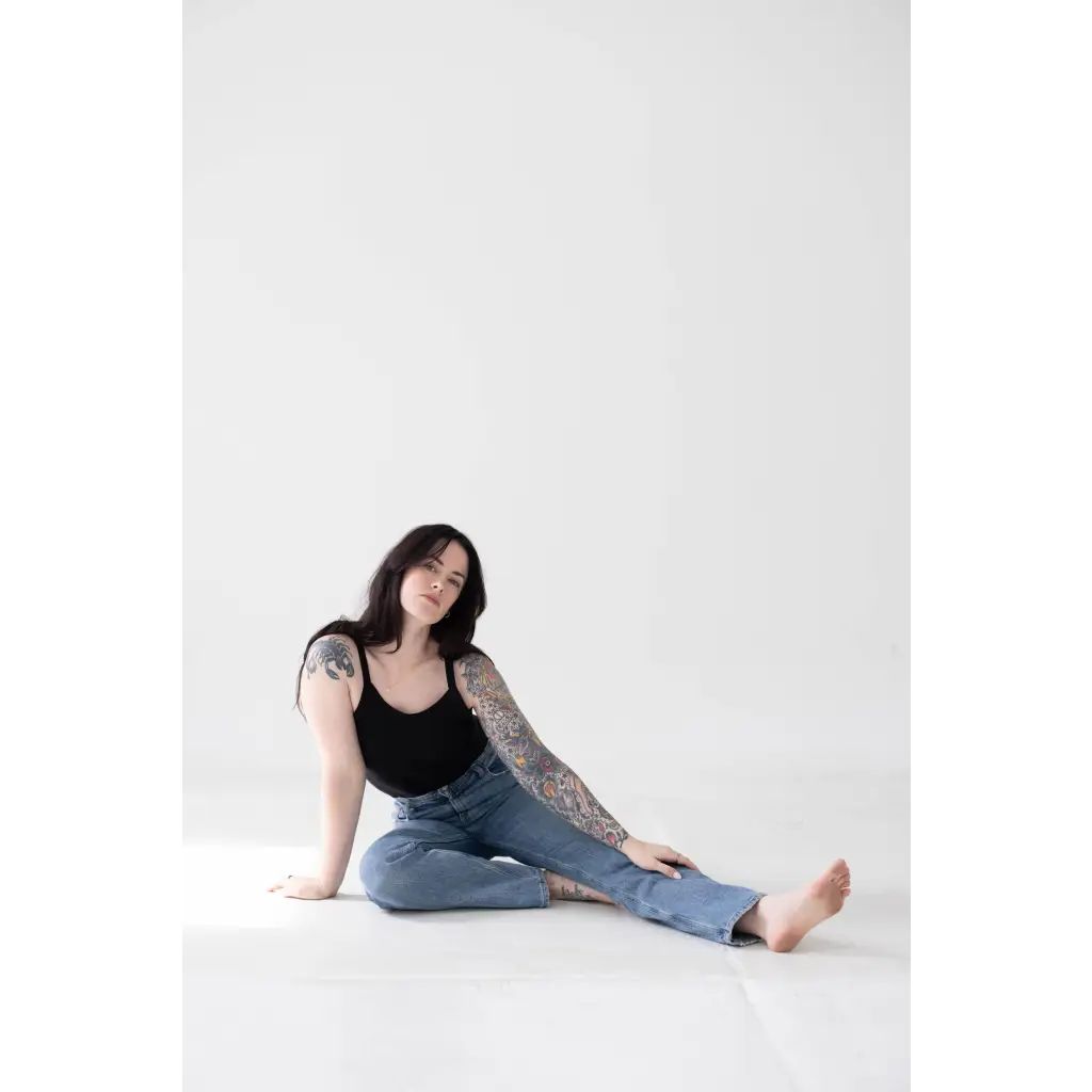 Black Organic Cotton Mom Tank - Image 3