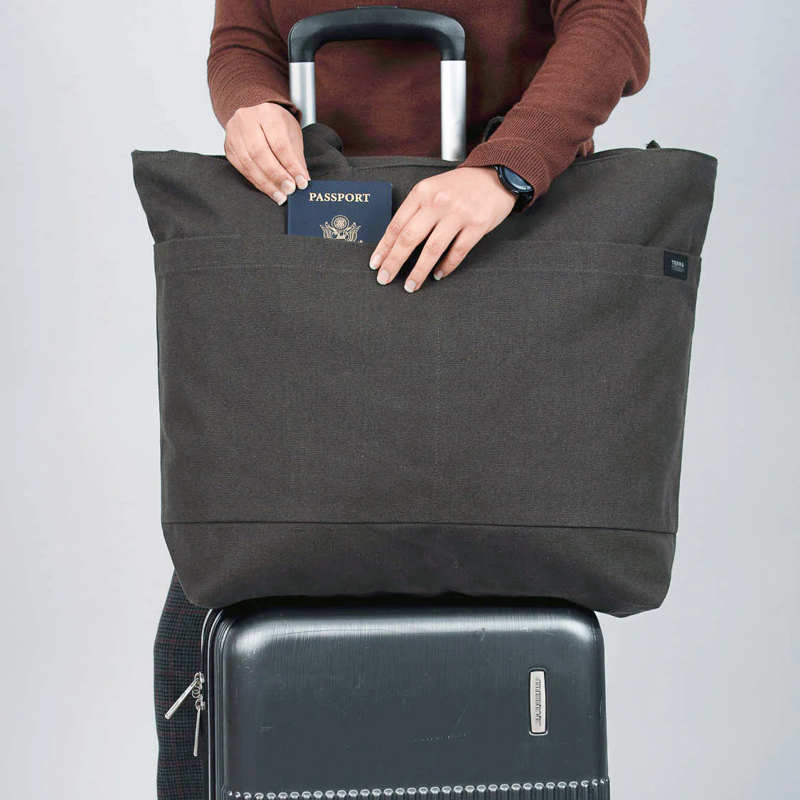 Travel Tote Bag with Sleeve (3 Color Options) - Image 5
